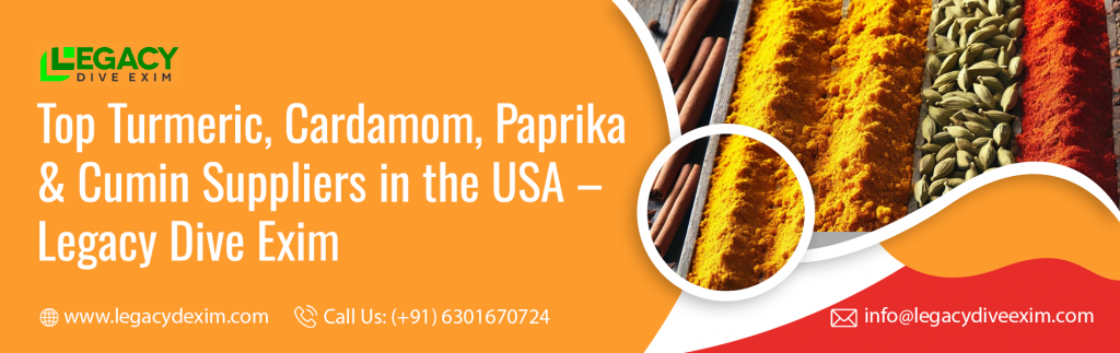 Top Turmeric, Cardamom, Paprika & Cumin Suppliers in the USA – Legacy Dive Exim