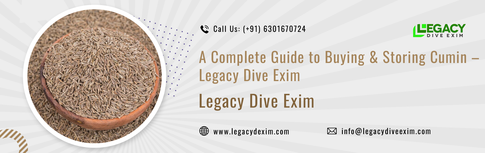 A Complete Guide to Buying & Storing Cumin – Legacy Dive Exim