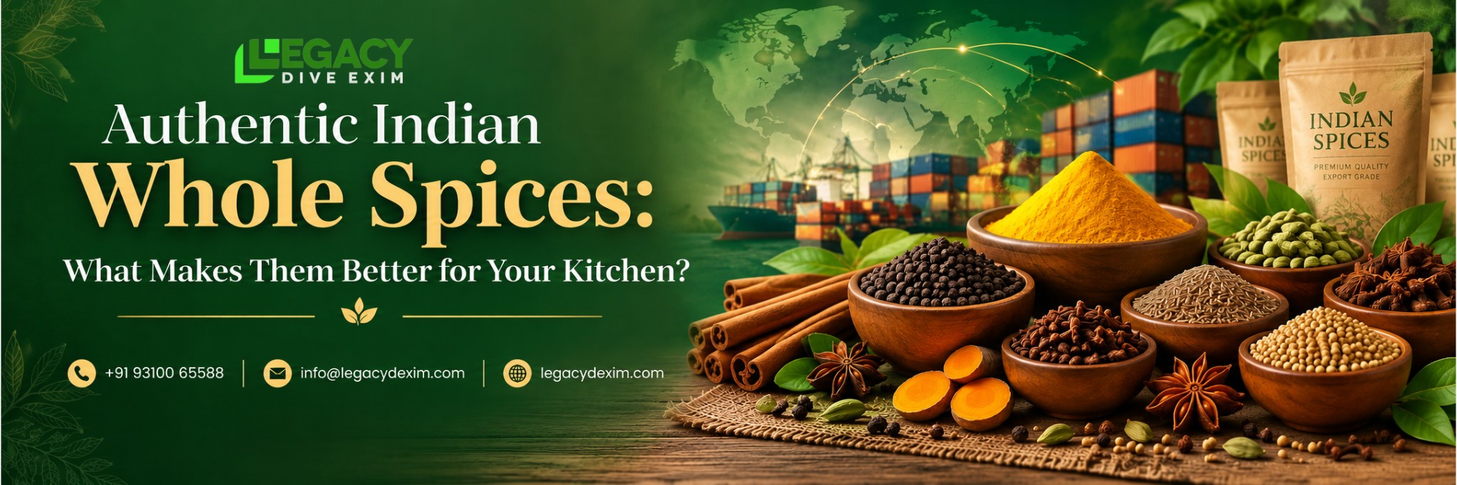 Authentic Indian whole spices for cooking